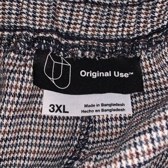 Original Use Mens 3XL Houndstooth Plaid Pants With Drawstring - Picture 4 of 10